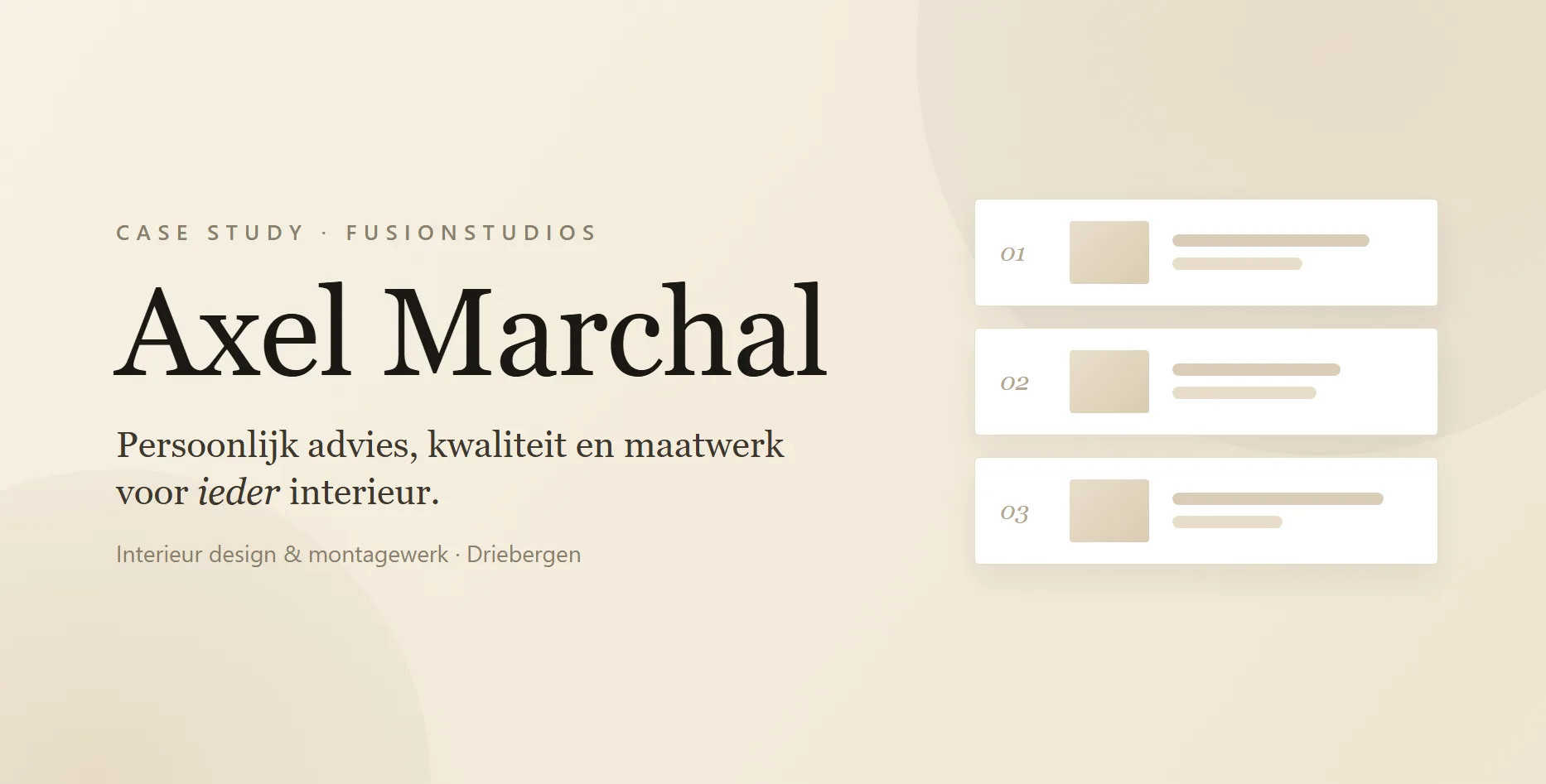 Axel Marchal, design project van Fusionstudios